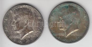 Amerikai Egyesült Államok 1967. 1/2$ Ag "Kennedy" (2x) T:2
USA 1967. 1/2 Dollar Ag "K...