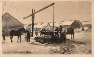 Kolno horse trough, German soldiers WWI (wet damage)