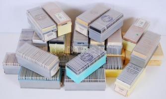 cca 1960 675db diafilm tárolókba rendezve / 
Vintage diapositives (675pcs)