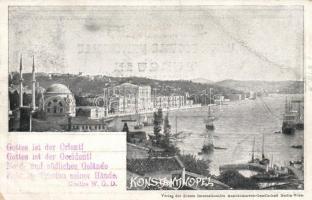 Constantinople with Dolmabahce Palace and Hagia Sophia, Goethe quote, So. Stpl (fa)