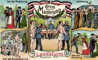 Landsturm, conscription, military propaganda, litho