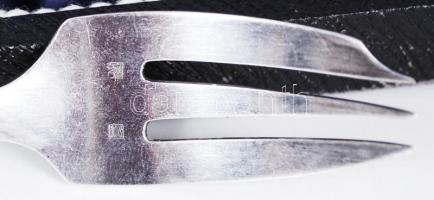 cca 1930 Orbrille ezüstözött desszertvilla készlet, komplett (6db) / 
Orbrille silver plated dessert...