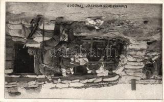 German soldiers in shelter, WWI (EK)