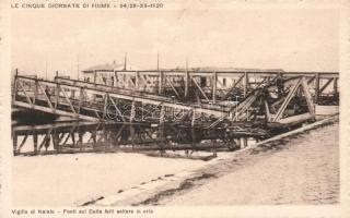 1920 Fiume Bloody Christmas damaged bridge