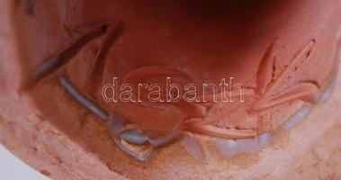 Antalfiné Szente Katalin (keramikus): Angyalka. Mázas kerámia, jelzett, hibátlan / Ceramic angel gir...