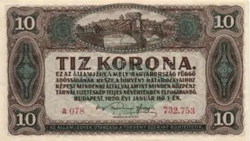 1920. 10f + 20f + 10K + 20K + 100K "Orell Füssli Zürich" T:I,II,III