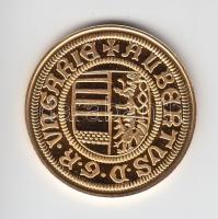 "Magyar aranypénzek utánveretben - Albert aranyforint" aranyozott Ag(0.999) emlékérem (5.5...