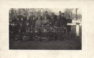 1916 Pécs, Önkéntes osztag csoportképe / Military WWI, Hungarian voluntary unit, Pécs, group photo