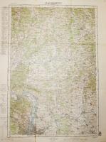 cca 1910 Budapest Észak, Budapest Dél 2 db katonai térkép