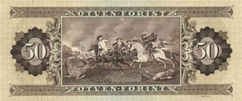 1975. 50Ft (2x) egymást követő sorszámmal, egyik vízszintes papírránccal T:I