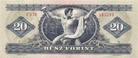 1975. 20Ft (2x) egymást követő sorszámmal T:I