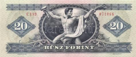 1969. 20Ft (2x) + 1975. 20Ft (2x) mindkét pár egymás utáni sorszámmal T:II