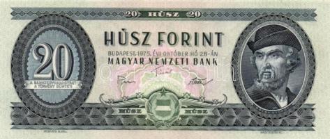 1969. 20Ft (2x) + 1975. 20Ft (2x) mindkét pár egymás utáni sorszámmal T:II