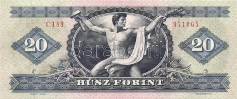 1969. 20Ft (2x) + 1975. 20Ft (2x) mindkét pár egymás utáni sorszámmal T:II
