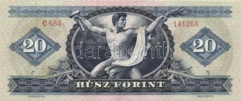 1969. 20Ft (2x) + 1975. 20Ft (2x) mindkét pár egymás utáni sorszámmal T:II