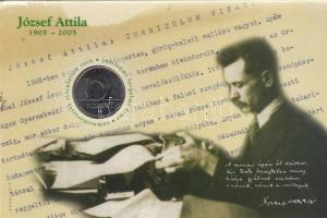 2005. 10Ft "József Attila" sorszámozott emléklapon T:1