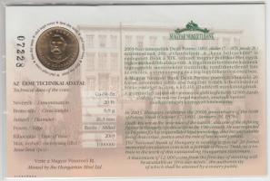 2003. 20Ft "Deák Ferenc" elsőnapi veret számozott emléklapon T:1