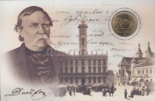 2003. 20Ft "Deák Ferenc" elsőnapi veret számozott emléklapon T:1