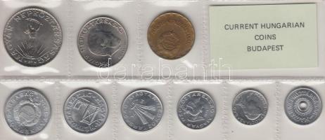 1974. 2f-10Ft 9db klf érmés forgalmi sor fóliatokban T:1