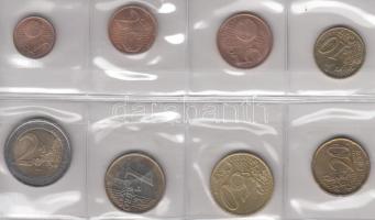 Írország 2002. 1c-2&#8364; euro forgalmi sor T:1 Ireland 2002. 1 cent - 2 Euro coin set C:Unc