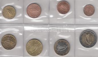 Írország 2002. 1c-2&#8364; euro forgalmi sor T:1
Ireland 2002. 1 cent - 2 Euro coin set C:Unc