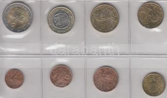 Görögország 2002. 1c-2 euro forgalmi sor T:1
Greece 2002. 1 cent - 2 Euro coin set C:Unc
