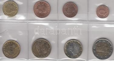 Luxemburg 2002/2003. 1c-2 Euro 8klf T:1
Luxembourgh 2002/2003 1 cent - 2 Euro 8 diff. C:Unc