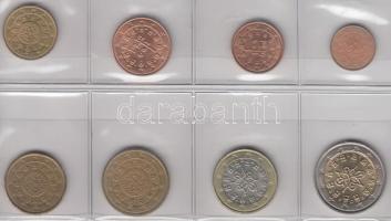 Portugália 2002. 1c-2&#8364; euro forgalmi sor T:1
Portugal 2002. 1 cent - 2 Euro coin set C:Unc