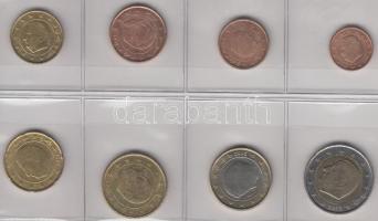 Belgium 1999-2003. 1c-2 euro forgalmi sor T:1-
Belgium 1999-2003. 1 cent - 2 Euro coin set C:AU