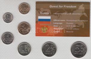 Oroszország 1993-2010. 1k - 5R 7klf laminált szettben T:1 Russia 1993-2010. 1 kopeks - 5 Rubles 7 different in laminated set C:Unc