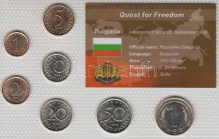 Bulgária 1999-2002. 1s - 1L 7klf laminált szettben T:1 Bulgaria 1999-2002. 1 stotinka - 1 Lev 7 different in laminated set C:Unc