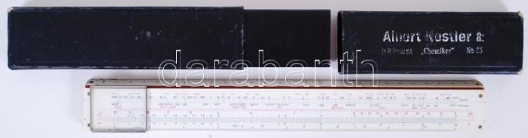 Albert Nesler "Chemiker" logarléc, eredeti tokjában, h:30 cm