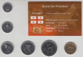 Grúzia 1993. 1th - 1L 6klf laminált szettben T:1 Georgia 1993. 1 thetri - 1 Lari 6 different in laminated set C:Unc