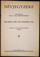 1943 Névjegyzéke mindazoknak, akik a m. kir. József műegyetemen 1928.. -tól 1934..-ig oklevelet, vagy oklevélhonosítást szereztek.