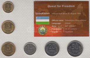 Üzbegisztán 1994. 1T - 50T 6klf laminált szettben T:1 Uzbekistan 1994. 1 Tiyin - 50 Tiyin 6 different in laminated set C:Unc