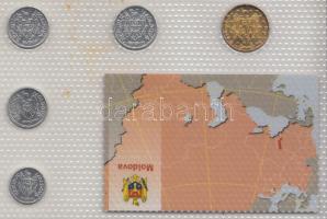 Moldova 2004-2008. 1B - 50B 5klf laminált szettben T:1
Moldova 2004-2008. 1 Bani - 50 Bani 5 differe...