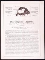 cca 1920 Heinrich / Henri Marczali - Emerich / Emeric Radványi: Die Tragödie Ungarns / La Tragédie de la Hongrie. Magyarország tragédiája, irredenta kiadvány német és francia nyelven /  Hungarian irredentist brochure