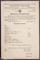 cca 1937/1940 2db hungarista nyomtatvány: belépési nyilatkozata a Magyar Nemzetiszocialista Párthoz, és egy nyilaskeresztes szórólap