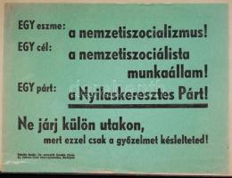 cca 1937/1940 2db hungarista nyomtatvány: belépési nyilatkozata a Magyar Nemzetiszocialista Párthoz,...
