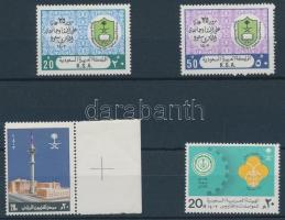 4 different stamps, one set in that (normal and margin stamps), 4 klf bélyeg közte egy sor (normál és ívszéli bélyegek)