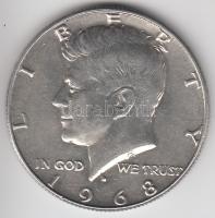 Amerikai Egyesült Államok 1968D. 1/2$ Ag "Kennedy" T:2-
USA 1968D. 1/2 Dollar Ag "Ken...