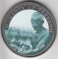 Libéria 2001. 10$ "Szabadság pillanatai-Gandhi 1869-1948." multicolor T:PP
Liberia 2001. 1...