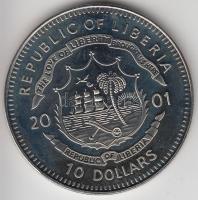 Libéria 2001. 10$ "Szabadság pillanatai-A második világháború vége 1945." multicolor T:PP Liberia 2001. 10 Dollars "Moments of Freedom-The end of the World War II." multicolor C:PP