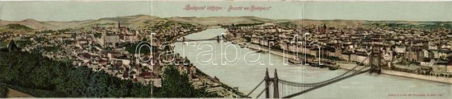 Budapest litho panorámalap (ragasztónyom / gluemark)