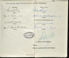 1939 havas László labdarúgó szerződése a Csepel WMFC-hez saját kezű aláírásával