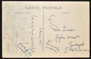 1931 Az FTC labdarúgócsapatának tagjai által aláírt képeslap