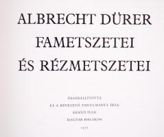 Fenyő Iván: Albrecht Dürer fametszetei és rézmetszetei. Budapest 1971. Magyar Helikon