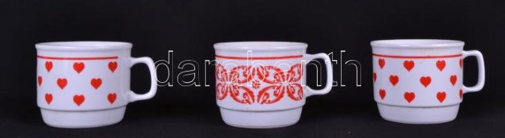 3db, jelzett Zsolnay porcelán bögre /  Vintage porcelain mugs