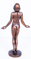 Reményi József (1887-1977): Akt tanulmány. Bronzírozott műgyanta, jelzett, 26cm