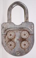 Régi, számzáras lakat /  Vintage 4-digit lock, 11x6,5cm